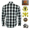 Men Motorbike Flannel Lumberjack  White Shirts Reinforced with DuPont™ Kevlar® fiber